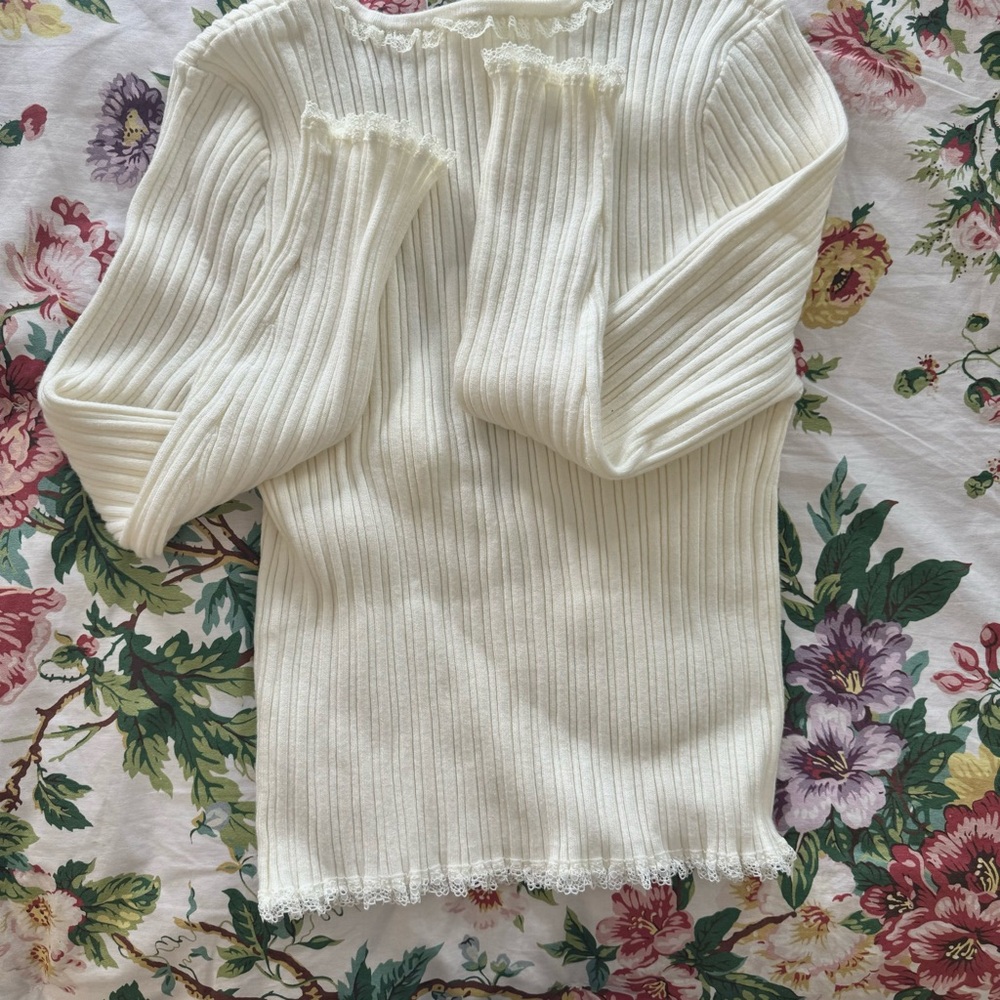 NWT For Love and Lemons Button Up Light Sweater - Picture 8 of 8